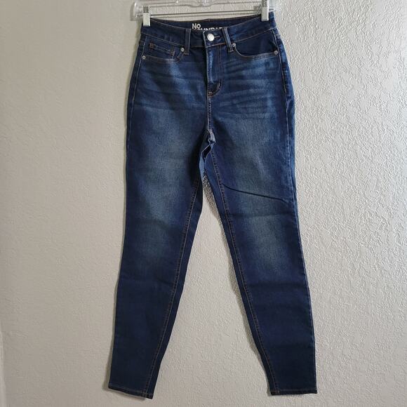 No Boundaries Women's 0 High Waist Dark Wash Jeans - Picture 1 of 5